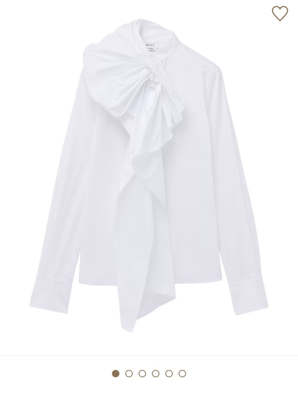 MCQUEEN Cotton Poplin Asymmetric Shirt
